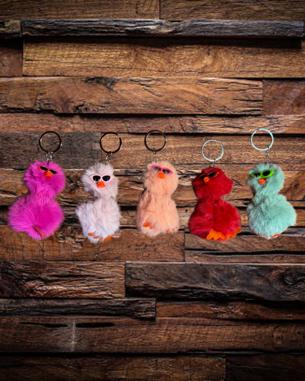 Furry Chicken Keychain/Bagcharms