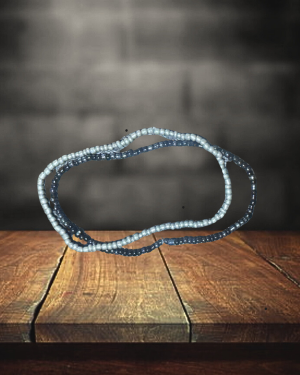 Black and Silver Tumbler Bracelet Stack