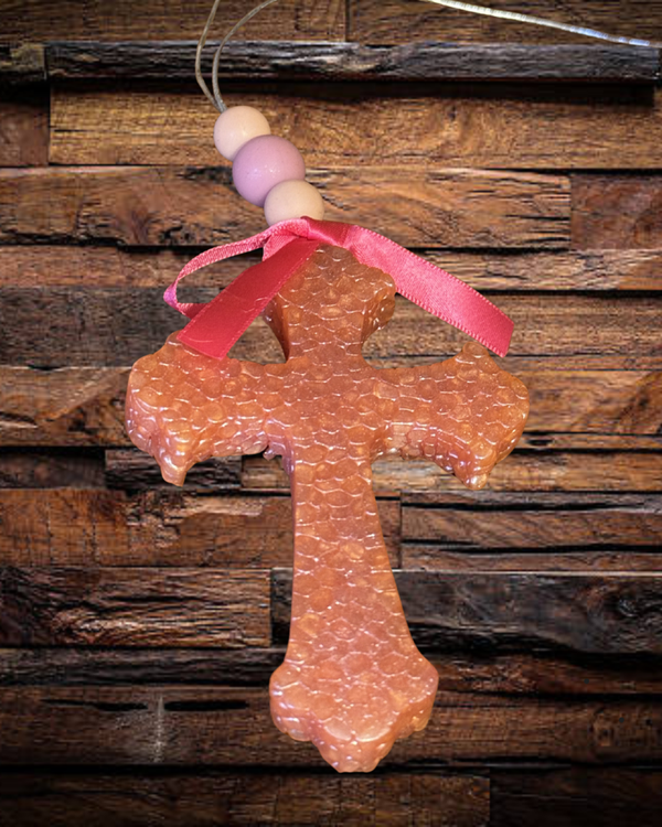 Pink Cross Freshie -  Fresh Linen Scent