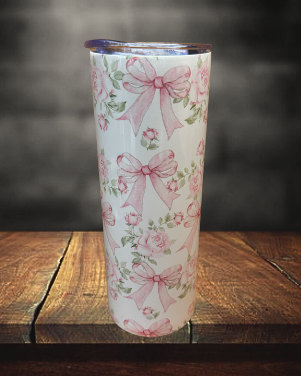 Pink Bows 20 oz. Tumbler