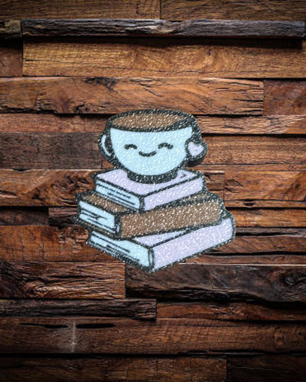 Stack of Books Straw Charm