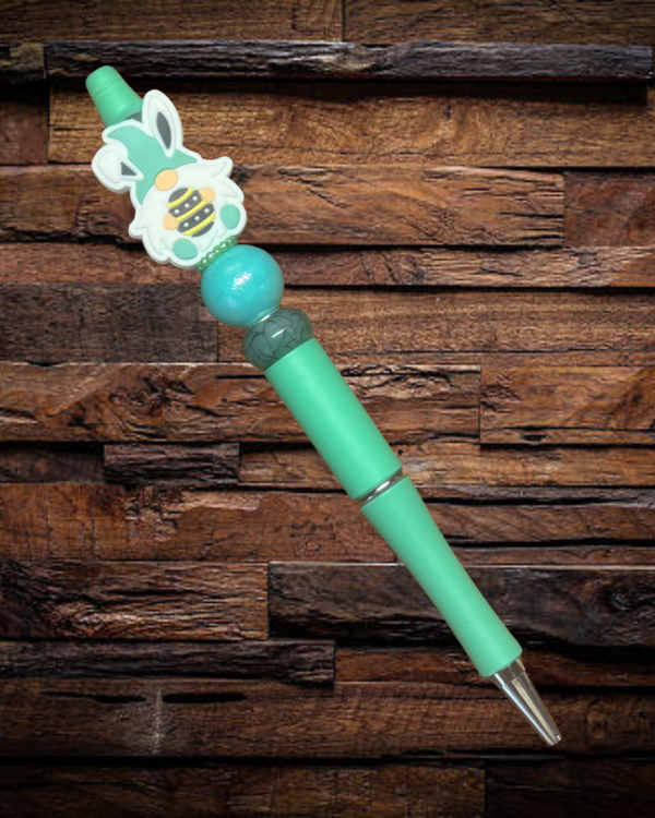 Gnome Easter Bunny With Bee Colored Egg Pen