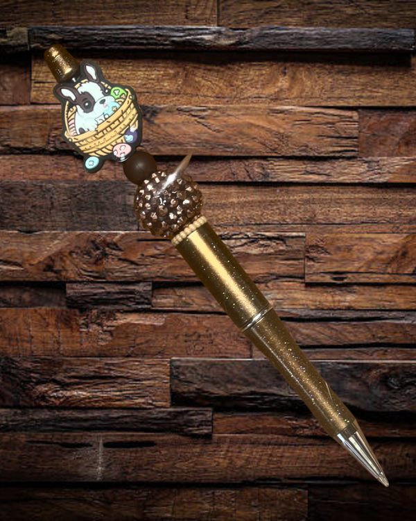 Dog in Easter Basket Pen