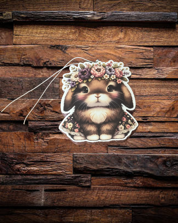 Floral Bunny Freshie - Blueberry Cheesecake Scent