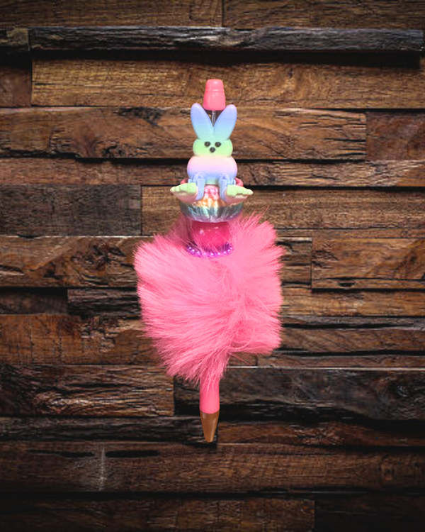 Hot Pink Fuzzy Easter Bunny Pen