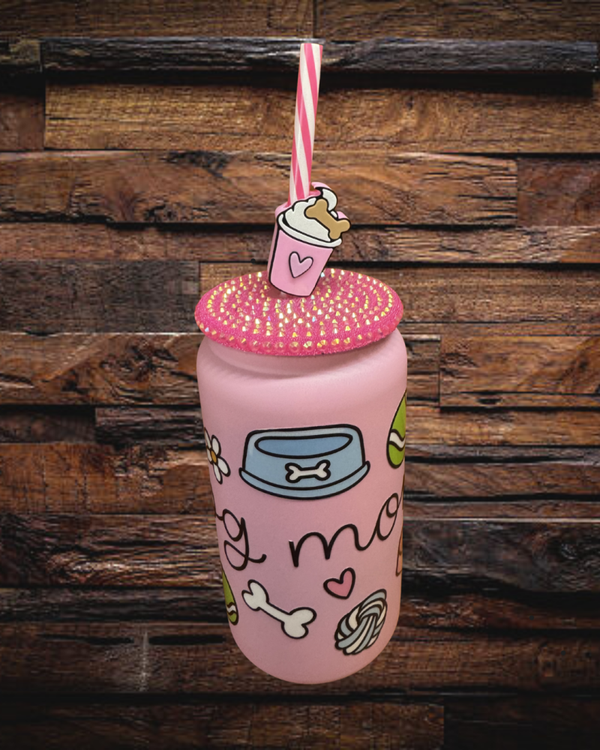 Dog Mom 16 Ounce Stainless Steel Tumbler