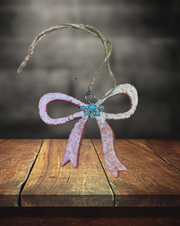 Pink Bow Freshie - Leather Scent