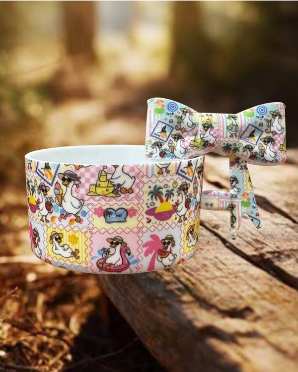 Goose Tumbler Boot and Straw Topper Bow Set