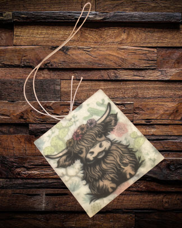 Highland Cow Felt Freshie - Wildtribe Scent