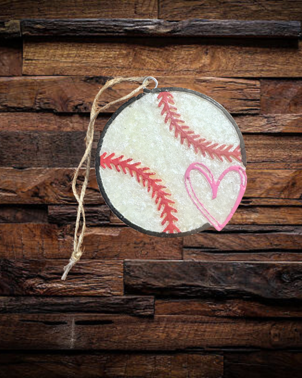 White Baseball Freshie - Clean Cotton Scent