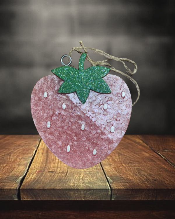 Pink Strawberry Freshie - Clean Cotton Scent