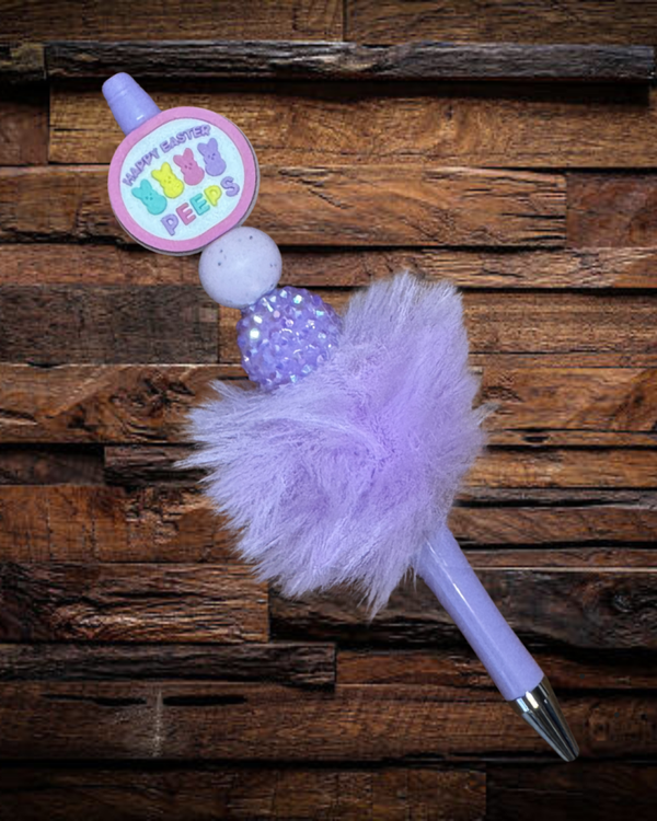 Purple Fuzzy My Peeps Pen