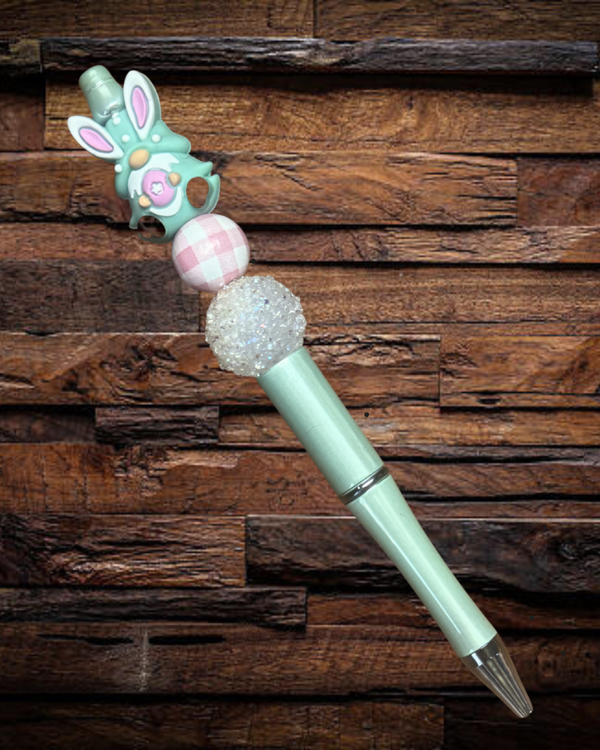 Gnome With Pink Easter Egg Pen