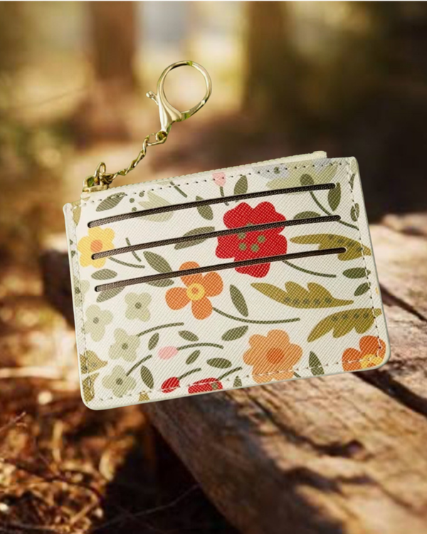 Floral Cardholder Wristlet Wallet