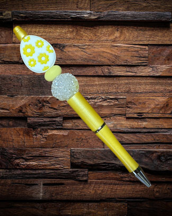Yellow Sunflower Easter Egg Pen