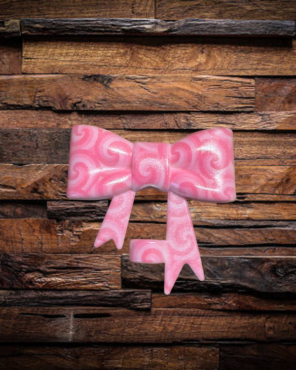 Pink Swirl Large Bow Topper