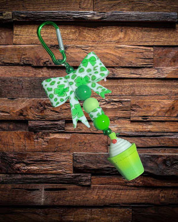 Lucky Bow Keychain/BagCharm w/ Clicker