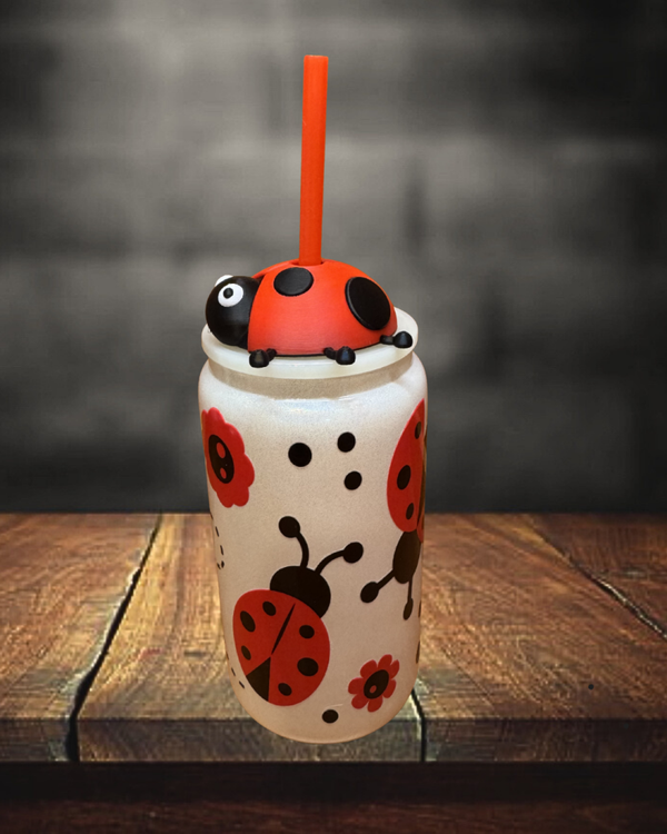 Lady Bug 16 oz. Glass Tumbler