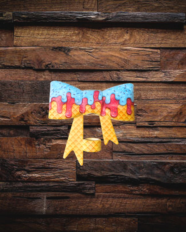 Ice Cream Cone Large Straw Topper