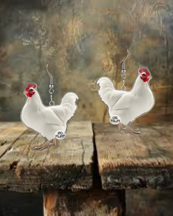 Chicken Earrings