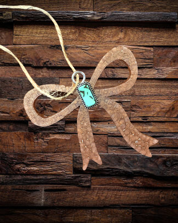 Brown Bow Freshie - Leather Scent