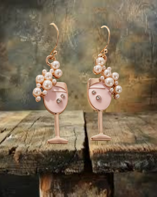 Champagne Glass Earrings