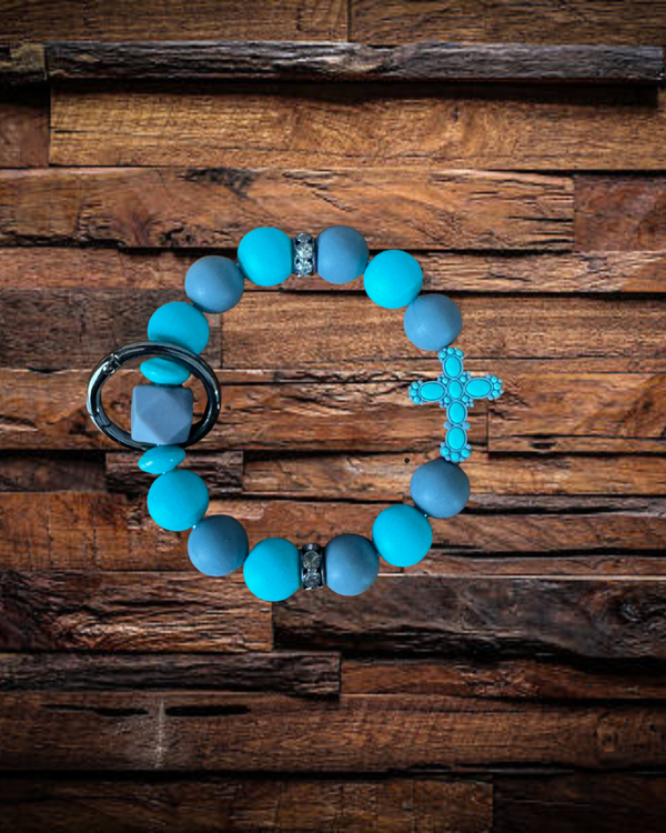 Turquoise Faith Wristlet