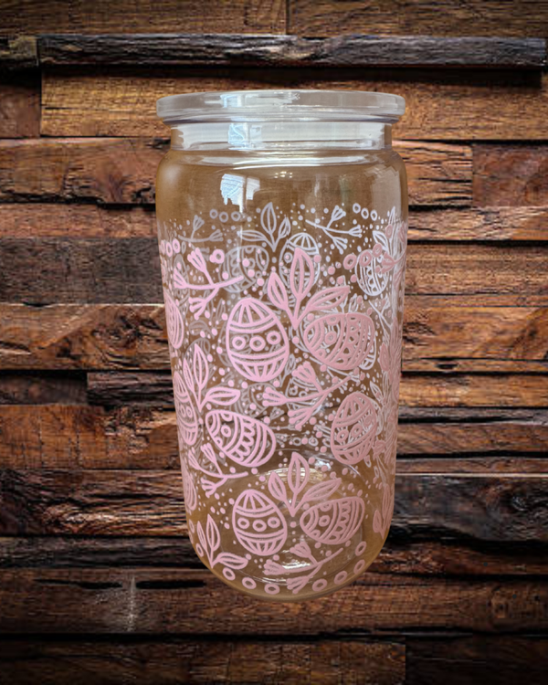 16 oz. Pink Easter Egg Plastic Tumbler
