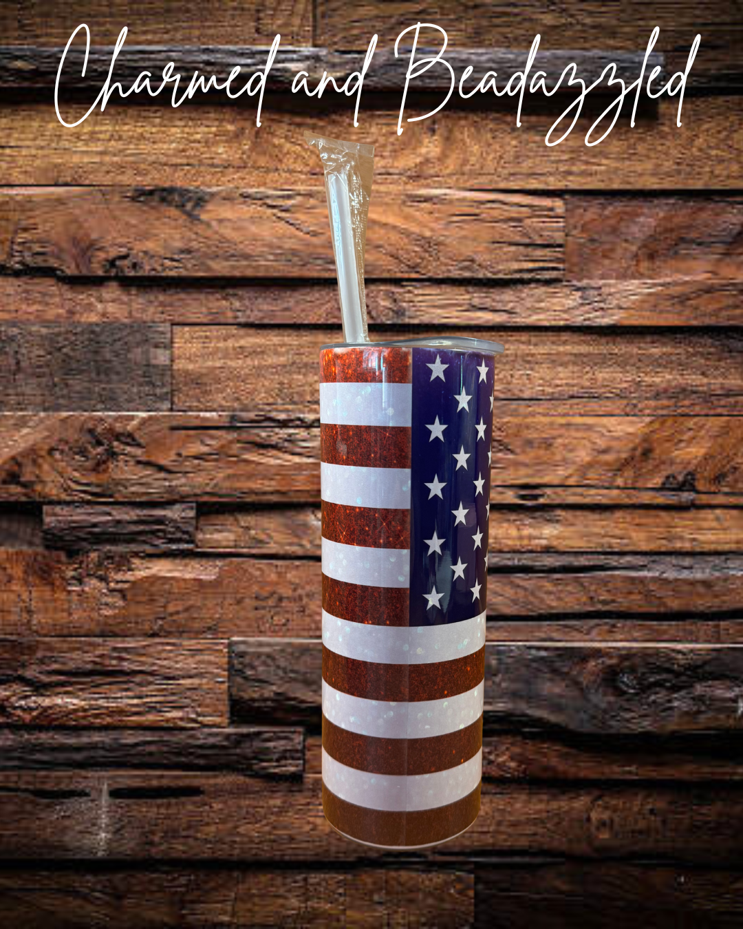 American Flag Tumbler