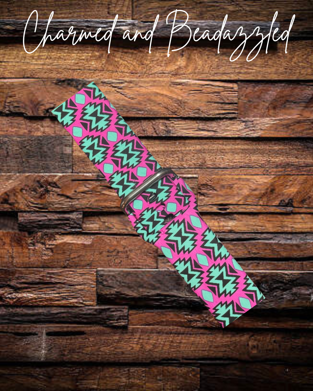 Pink Aztec Galaxy Watch Band