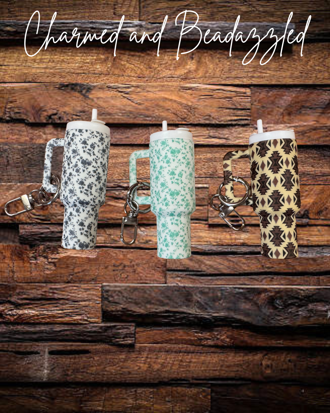 Tumbler Keychains/ Bag Charms