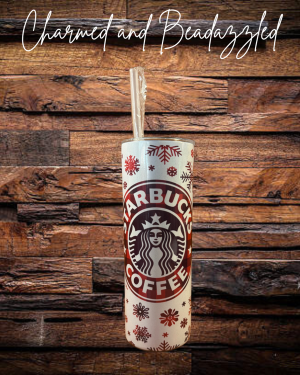 Christmas Coffee Girl Tumbler
