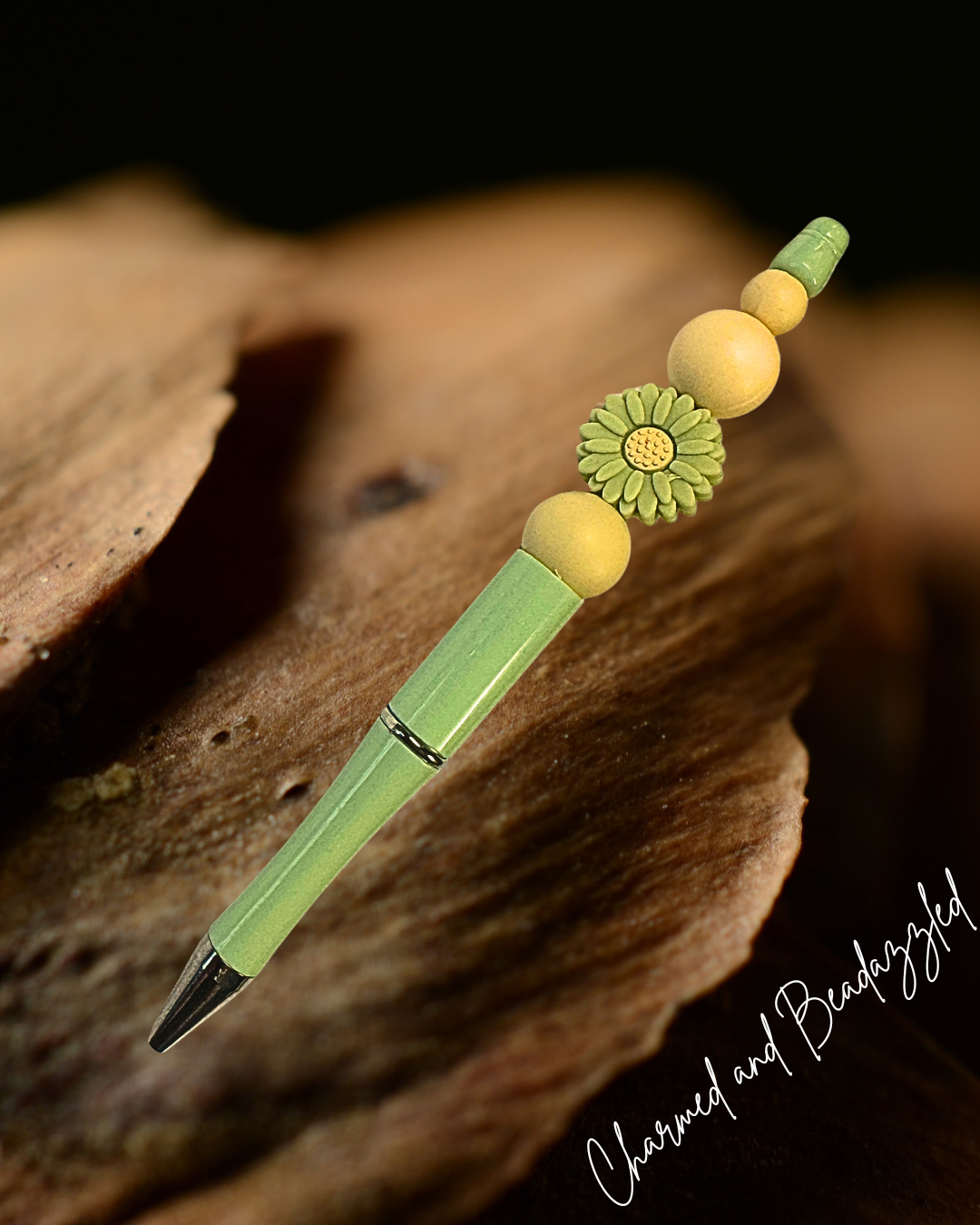 Green Sunflower Pen