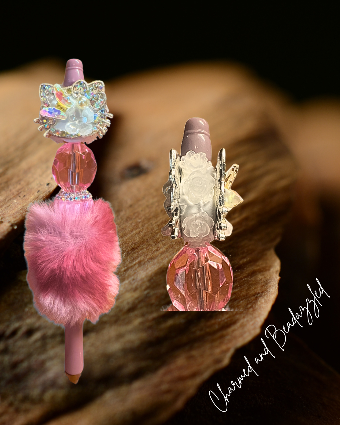 Rhinestone Kitty Pen