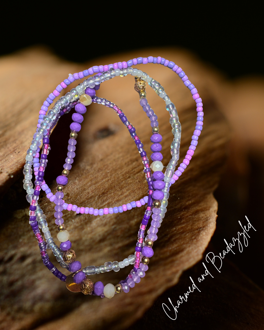 Lavender Tumbler Bracelet Stack