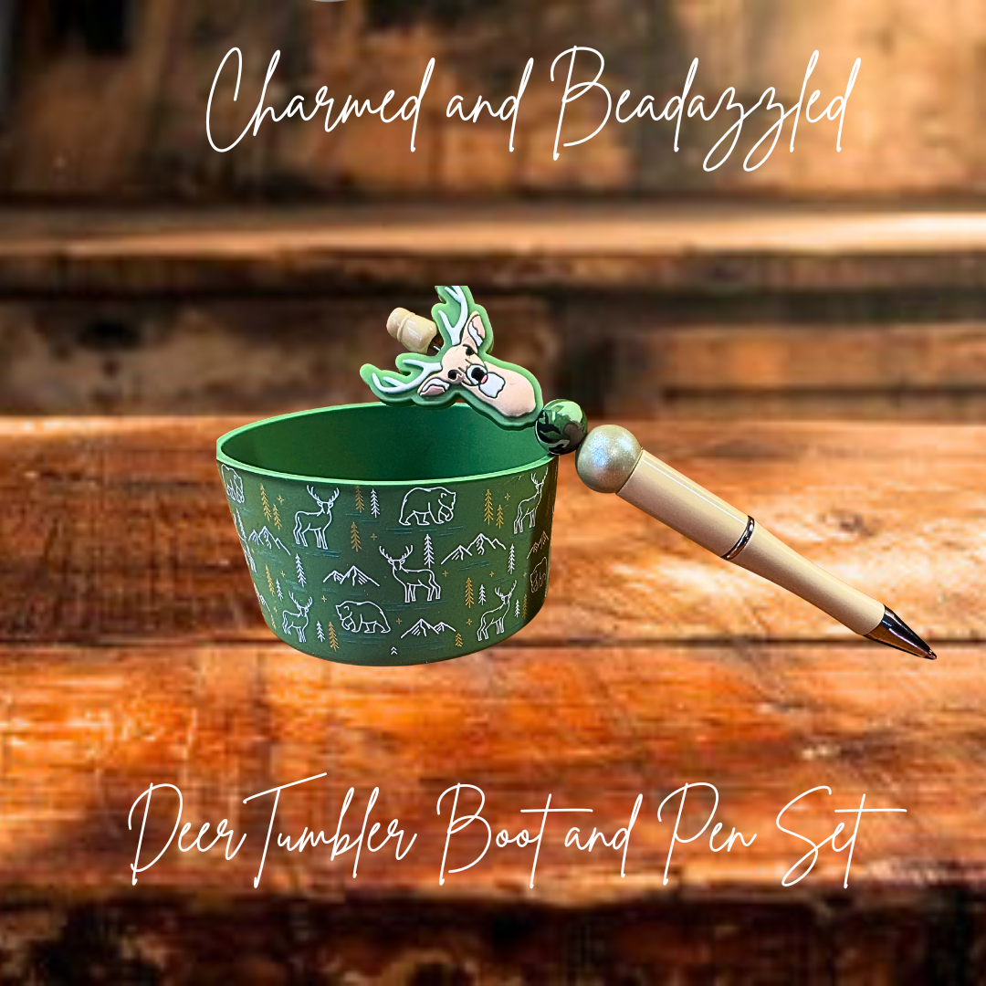 Deer Tumbler Boot and Pen Set