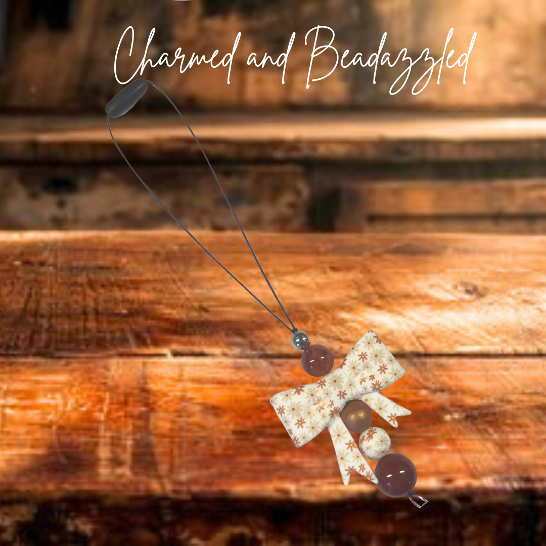 Fall Bow Car Charm Freshie Holder