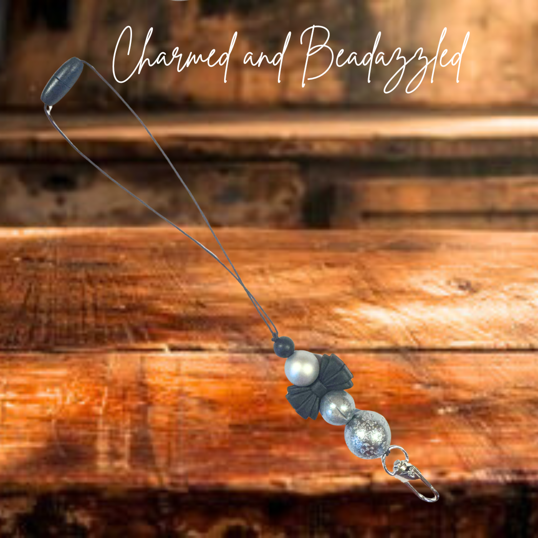 Black Bow Car Charm Freshie Holder