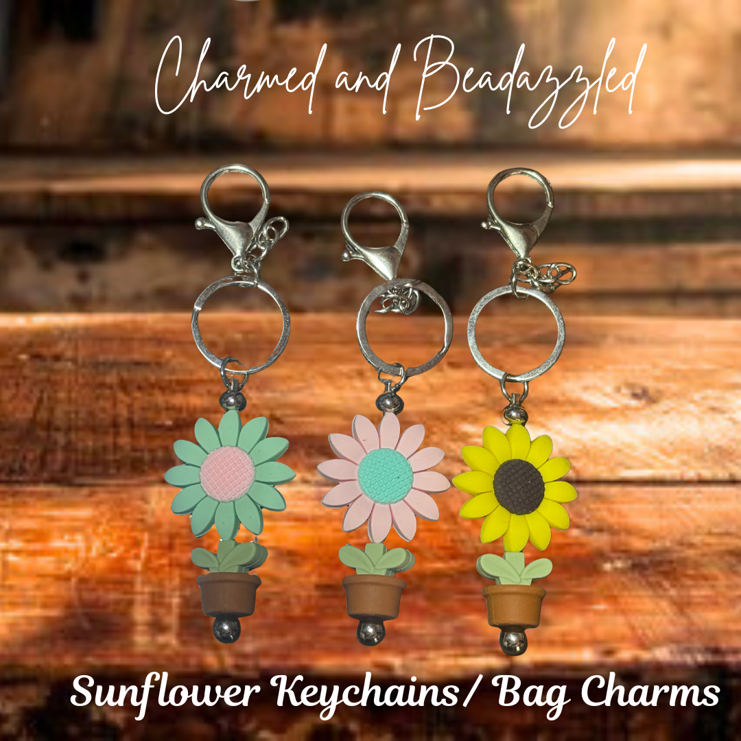 Large Sunflower Keychains