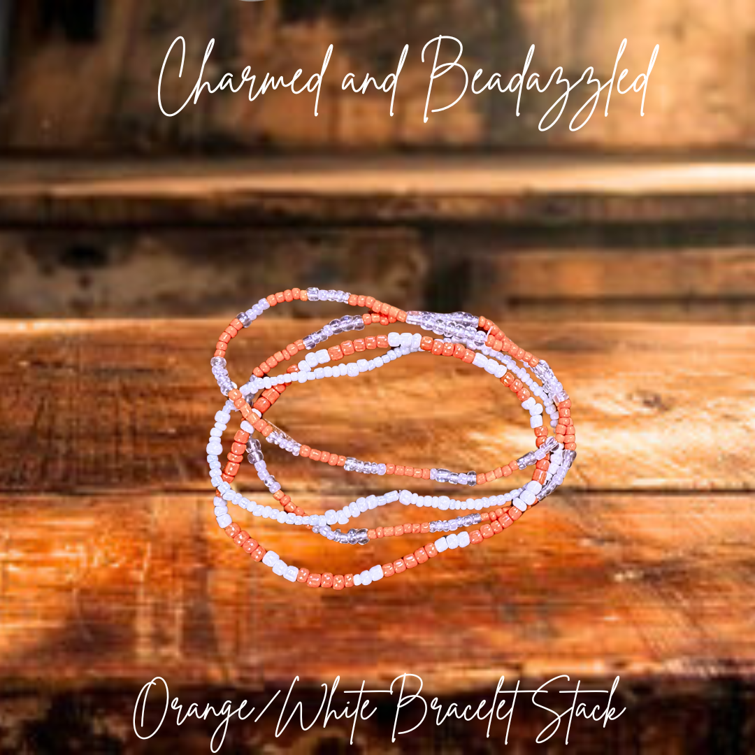 Orange/White Tumbler Bracelet