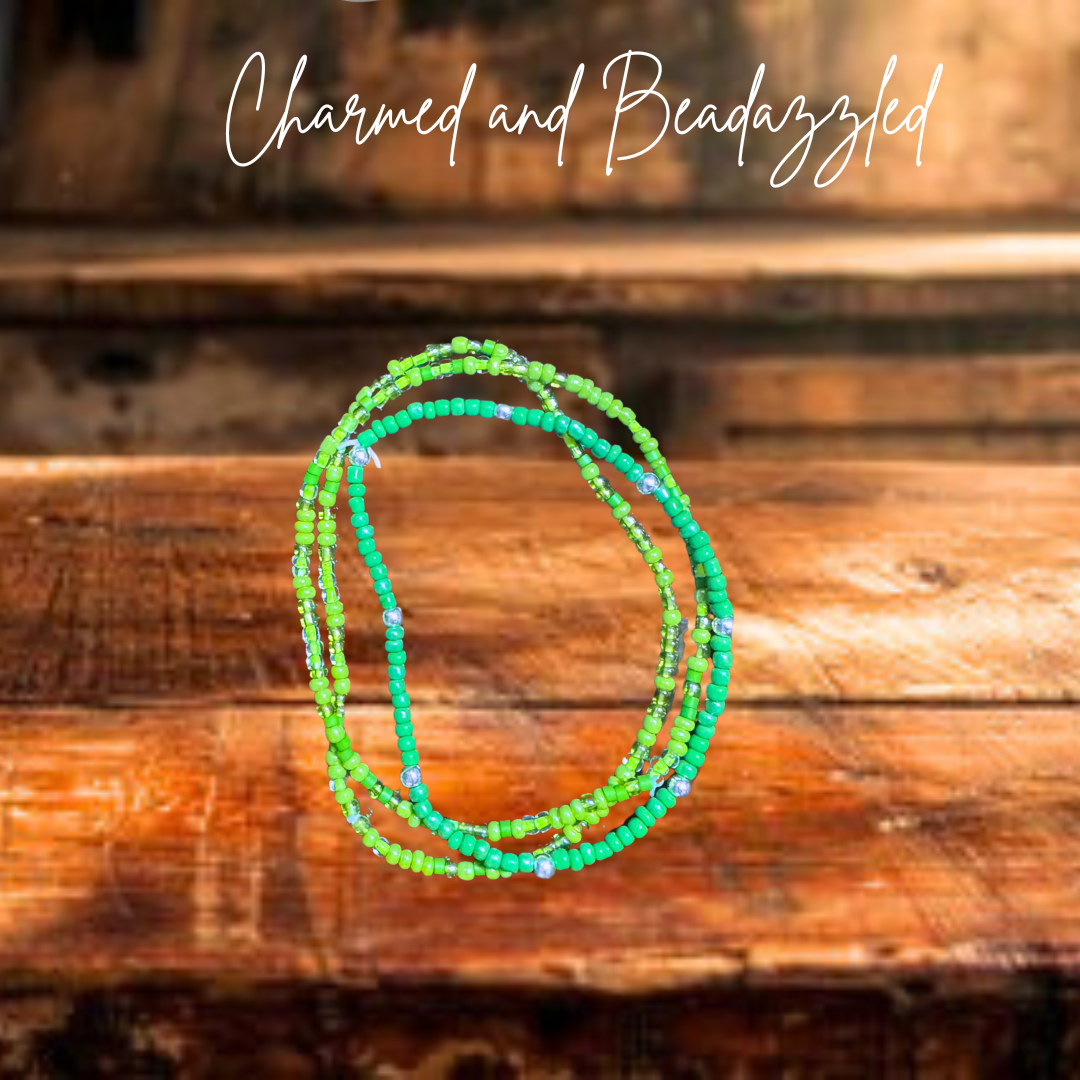 Green Tumbler Bracelet Stack