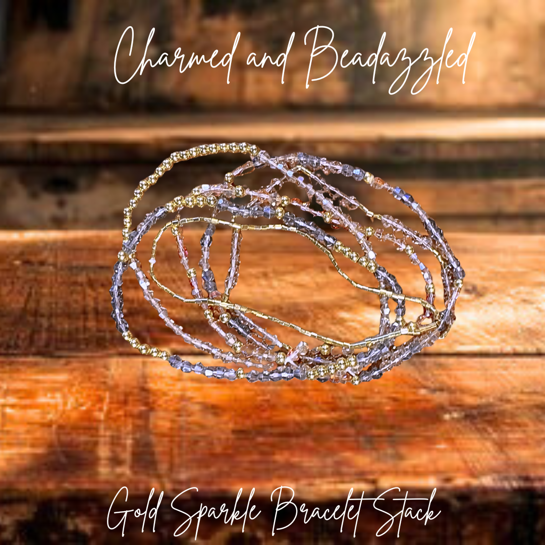 Gold Sparkle Bracelet Stack