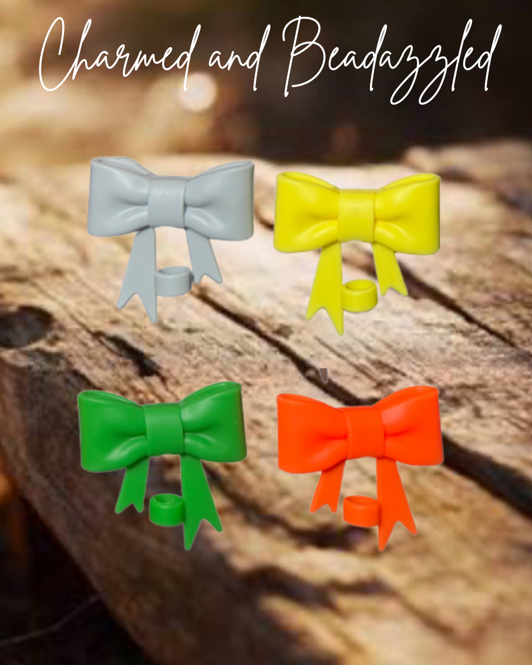 Solid Bow Straw Toppers