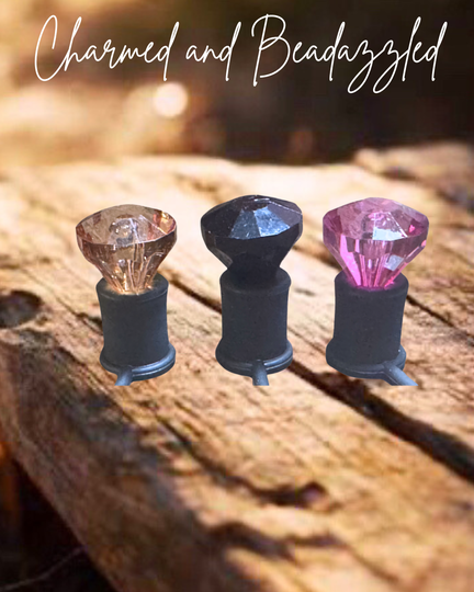 Diamond in Black Straw Toppers