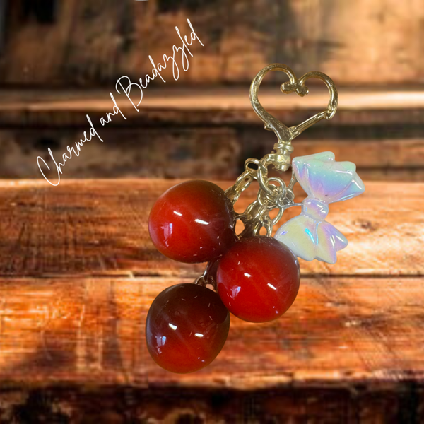 Red Cherry Keychain/ Bag Charm