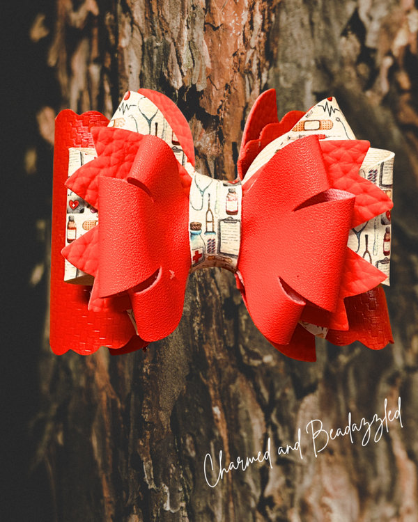 Healthcare Large Bow Straw Charm