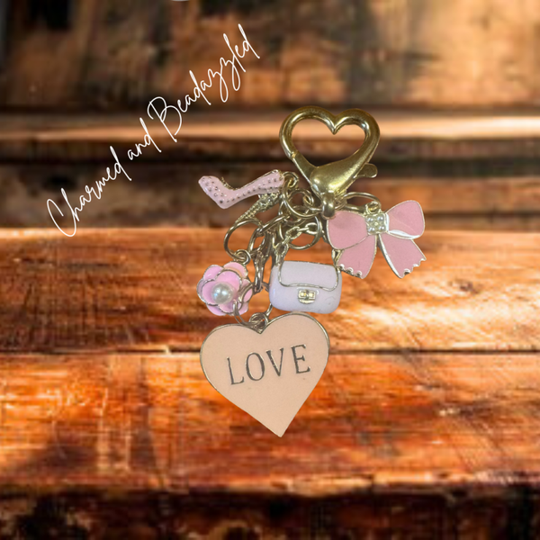 Pink Love Keychain/Bag Charm