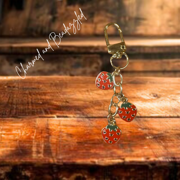 Red Strawberries Keychain/Bag Charm