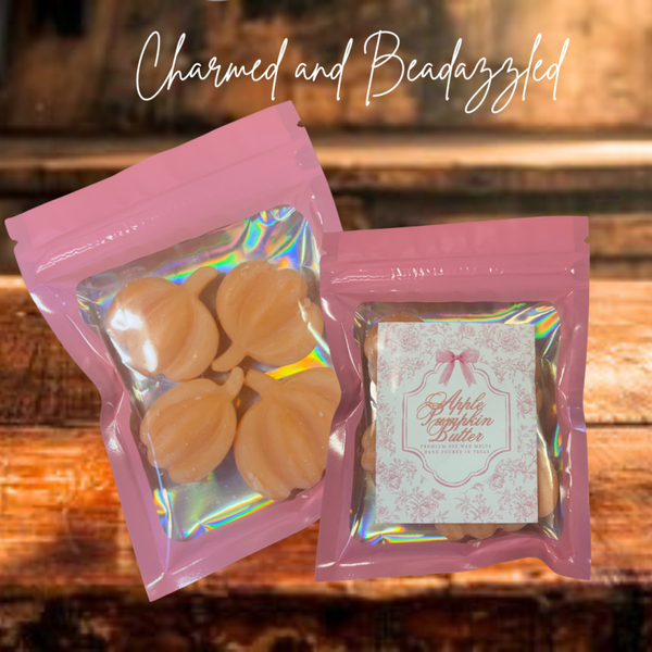 Orange Pumpkin Soy Wax Melts - Scent Apple Pumpkin Butter