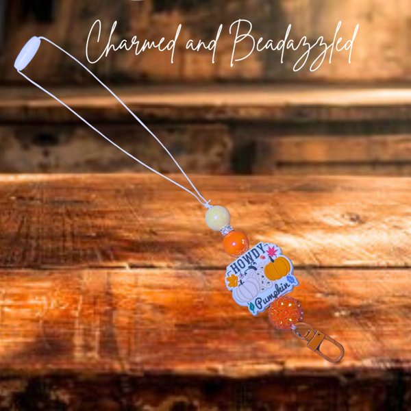 Orange Howdy Pumpkin Freshie Hanger